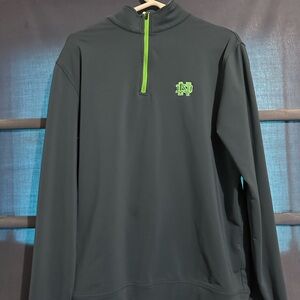 Notre Dame Peter Millar Quarter Zip Pullover Medium